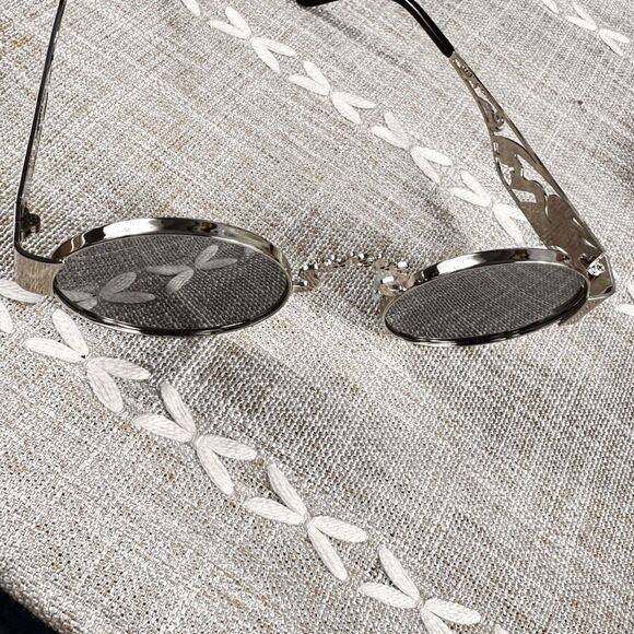 Zara Silver Safari Sunglasses with Black Accents - Picture 9 of 15